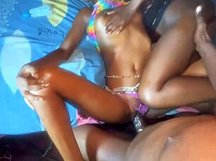 curvy ebony gets drilled by big black cock
