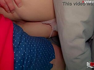 Stepson fucks stepmother in anal and squeezes her big ass