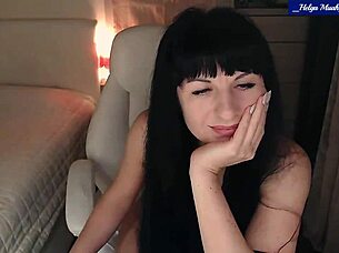 Helga Muah Strips Teases Clit And Fingers Pussy
