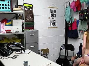 Petite girls gets a birthday bargain for getting caught stealing