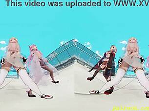Vr180 mmd irohakoyorichloe dance 3d hololive hentai