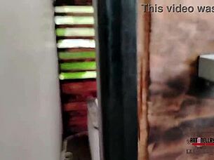 spying on neighbor in shower