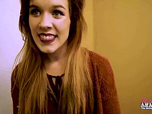 keaton petite redhead coed teases rimjob and solo play