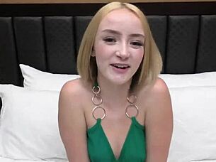 braces girl shows her big natural tits