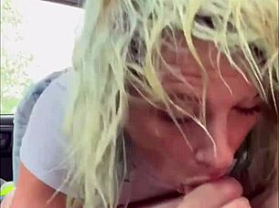 Wet T-Shirt WHORE SUCKS After CUM!