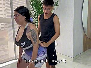 This milf bitch decided to take some gym classes with me and we ended up doing cardio