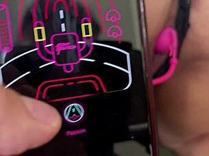 eva handcuffed and remotely vibed until facial