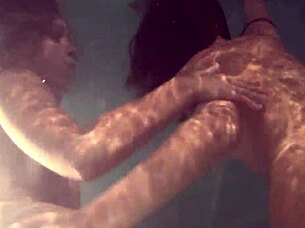 russian lesbian girls swimming in pool