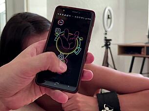 eva handcuffed and remotely vibed until facial