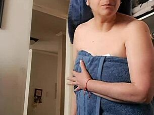 milf gives head and takes facial