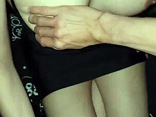 latina couple has sex at costume party