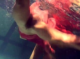 russian lesbian girls swimming in pool