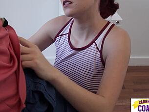 freya parker fucks on desk for cum