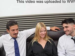 two friends fuck cute blonde petite hard in doggystyle and creampie