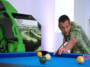 Slim pool player fucks players on the pool readnfuck