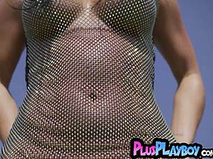 big boobs milf strips lingerie after posing session