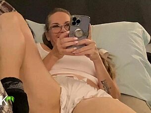 free clumsy milf drops phone gets stuck in couch part one