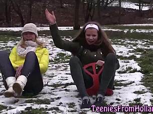 Cute Small Tits Teen Masturbates Outdoors