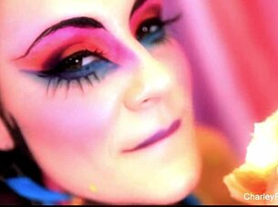 charley chase shows pink body paint
