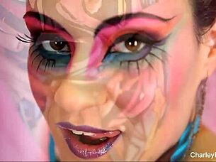 charley chase shows pink body paint