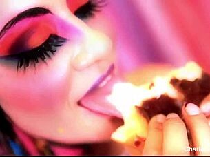 charley chase shows pink body paint
