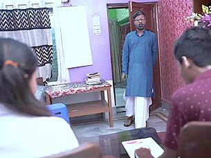 desi teacher gets hardcore anal threesome with schoolgirl