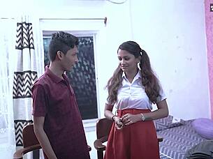 desi teacher gets hardcore anal threesome with schoolgirl