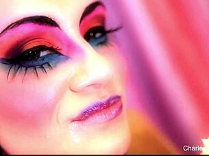 charley chase shows pink body paint