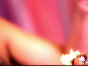 charley chase shows pink body paint