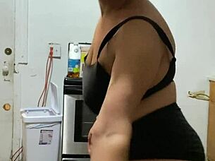 Anna maria mature latina sexy dominican milf in black part 3