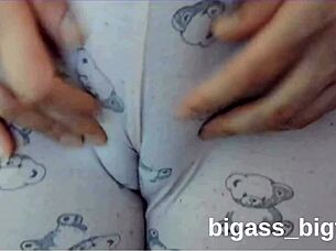 Latina masturbates in pajamas showing camel toe