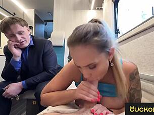 cuckoldxxx busty jennifer mendez cheats on her cuck boyfriend with a random rv driver