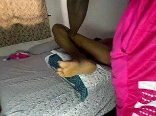 african woman takes that big dick in the garage