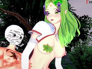 Hot sex in the forest with cute