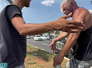 charitable latina offers her body to two strangers