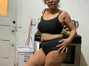 Anna maria mature latina sexy dominican milf in black part 3