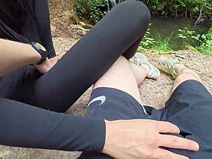 Extreme outdoor sex in german forest