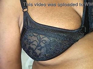 Curvy asian secretary stays home alone today