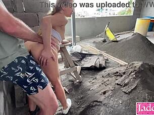 pov big ass slut doggystyle pussy pounding in a construction site