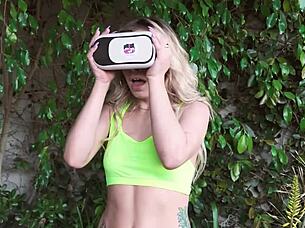 Curvy skylar snow finds huge cock outdoors
