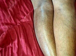 Curvy asian secretary stays home alone today