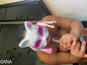 Wet pussy gets pounded hard in slow motion closeup