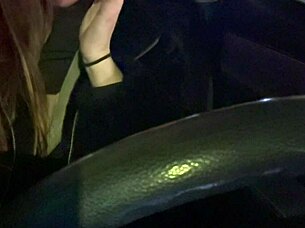Artemisia love flashes big tits while riding in car