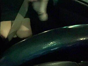 Artemisia love flashes big tits while riding in car