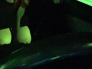 Artemisia love flashes big tits while riding in car