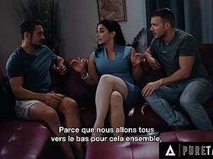 Pure taboo sheena ryder surrenders to dp threesome request with french subtitles