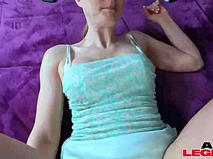 blonde ophelia grinds her wet pussy on alexs throbbing cock