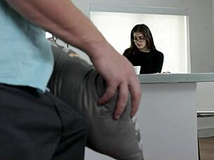 Stepsister helps stepbrother with boner using hands and assfucking on hdpornup.com