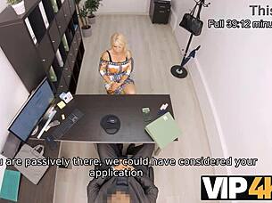 Blonde Hungarian European Casting Interview for Sex Cash Deal