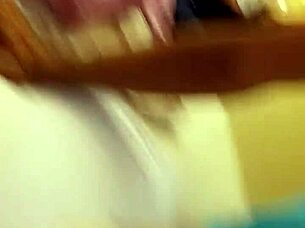 in the hotel room, she bends over for doggystyle pussy fucking with cock licking.